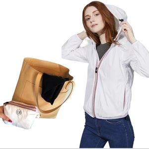 O8 Lifestyle White Sloane Lightweight Packable Jacket
